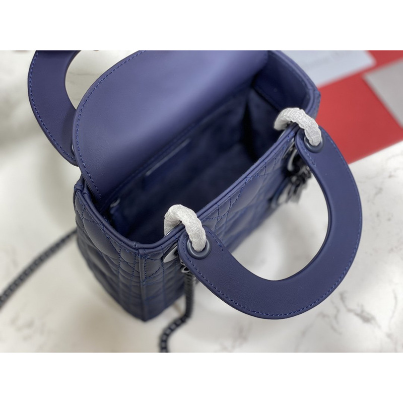 D*or mini lady D*or bag navy blue