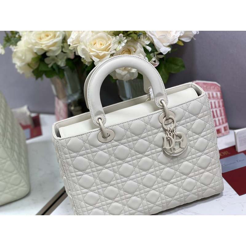 D*or large lady D*or bag latte