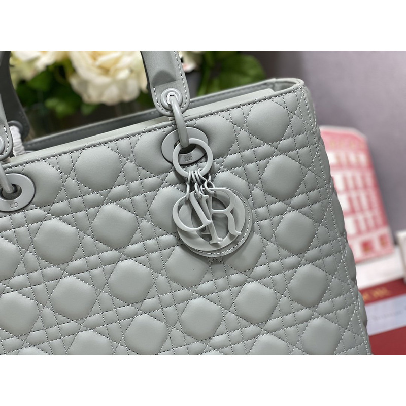 D*or large lady D*or bag gray