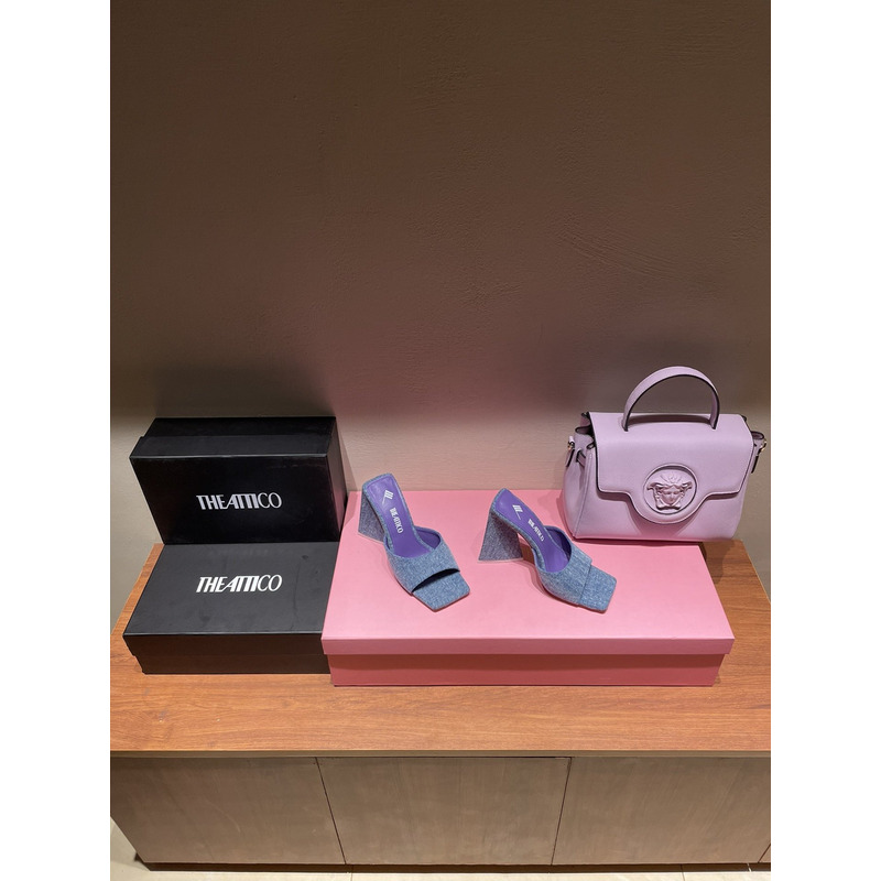 TheAttico Devon Patent Leather Sandals Purple