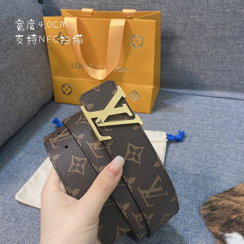 l**is V*t*n monogram 40mm gold buckle belt