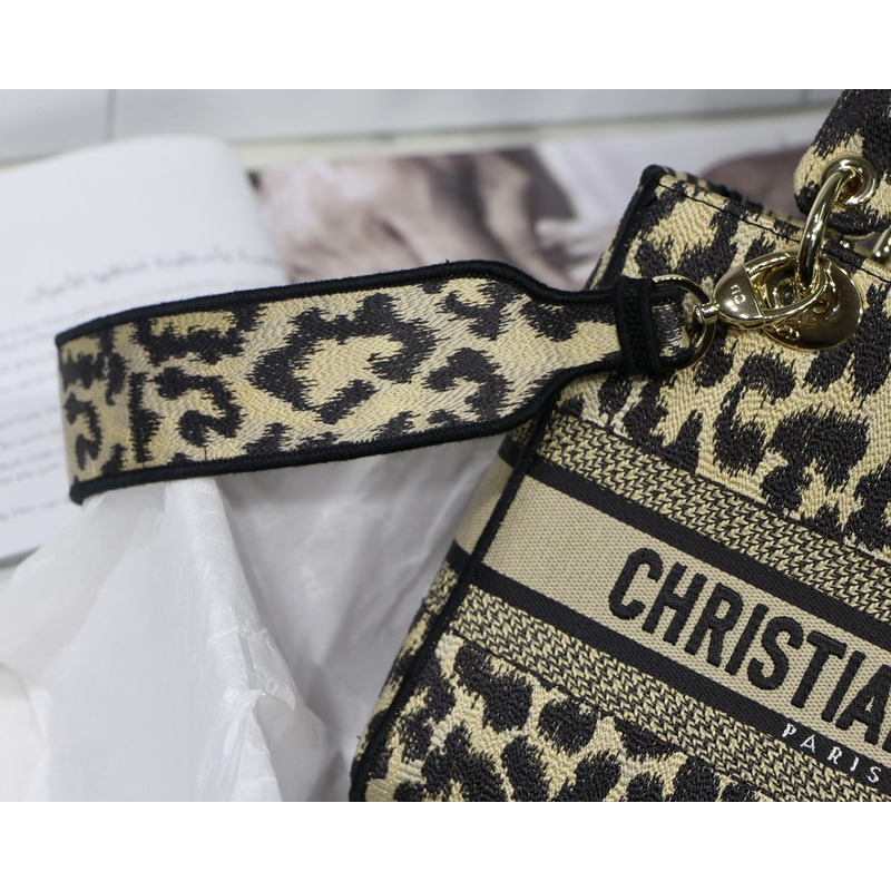 D*or lady d-lite bag multicolor mizza embroidery in beige