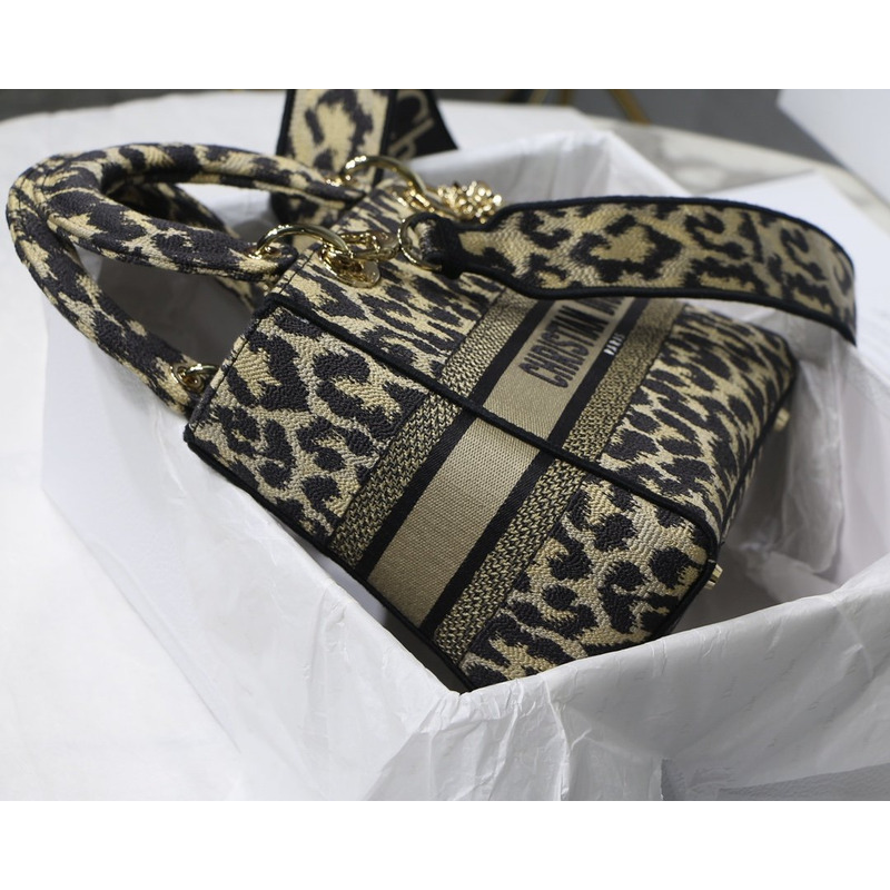 D*or lady d-lite bag multicolor mizza embroidery in beige