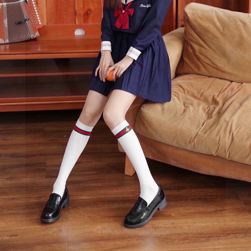 G*u*i bee logo cotton long socks (2-pair)