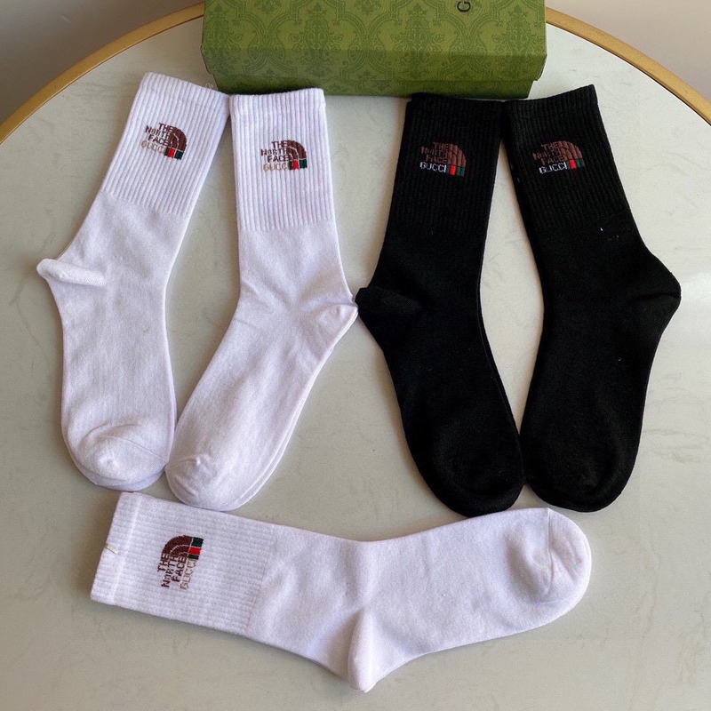 g*u*i x the n0*h F**e cotton crew socks (5-pair)