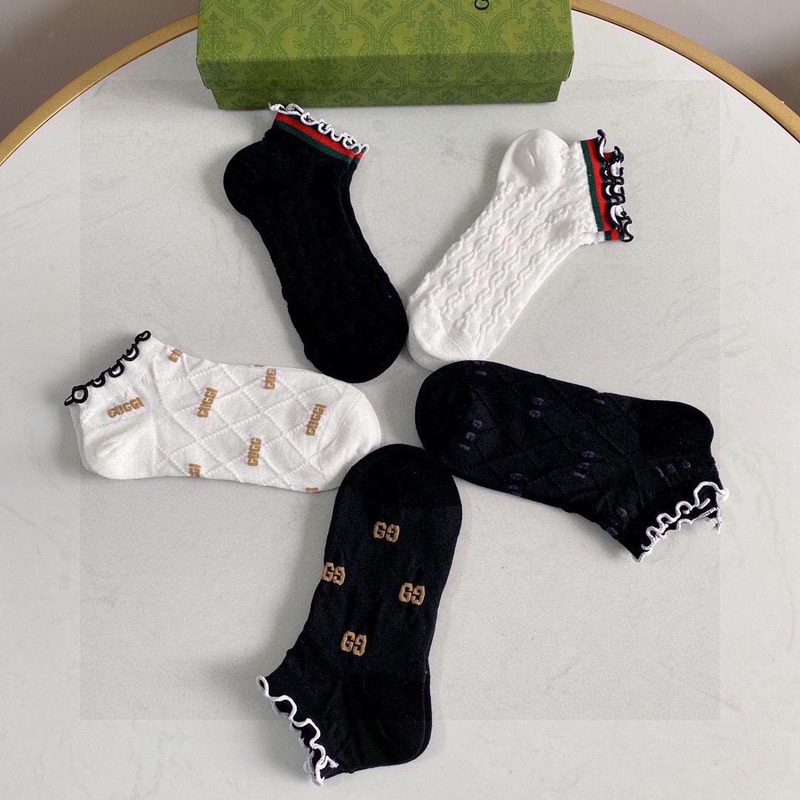 G*u*i gg cotton low cut socks (4-pair)