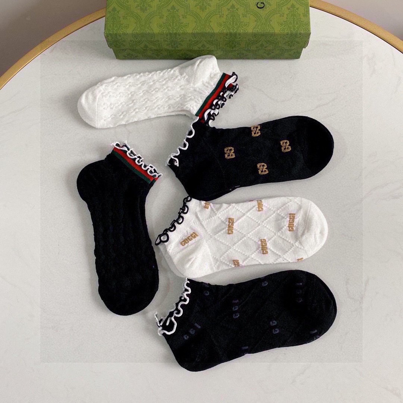 G*u*i gg cotton low cut socks (4-pair)