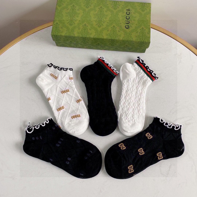 G*u*i gg cotton low cut socks (4-pair)