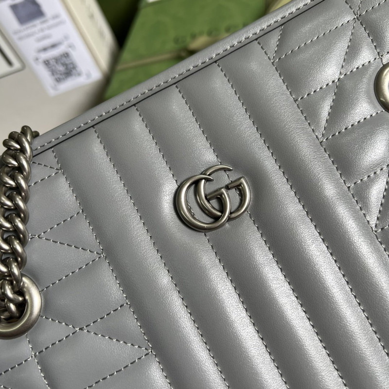 G*u*i gg marmont medium tote bag gray