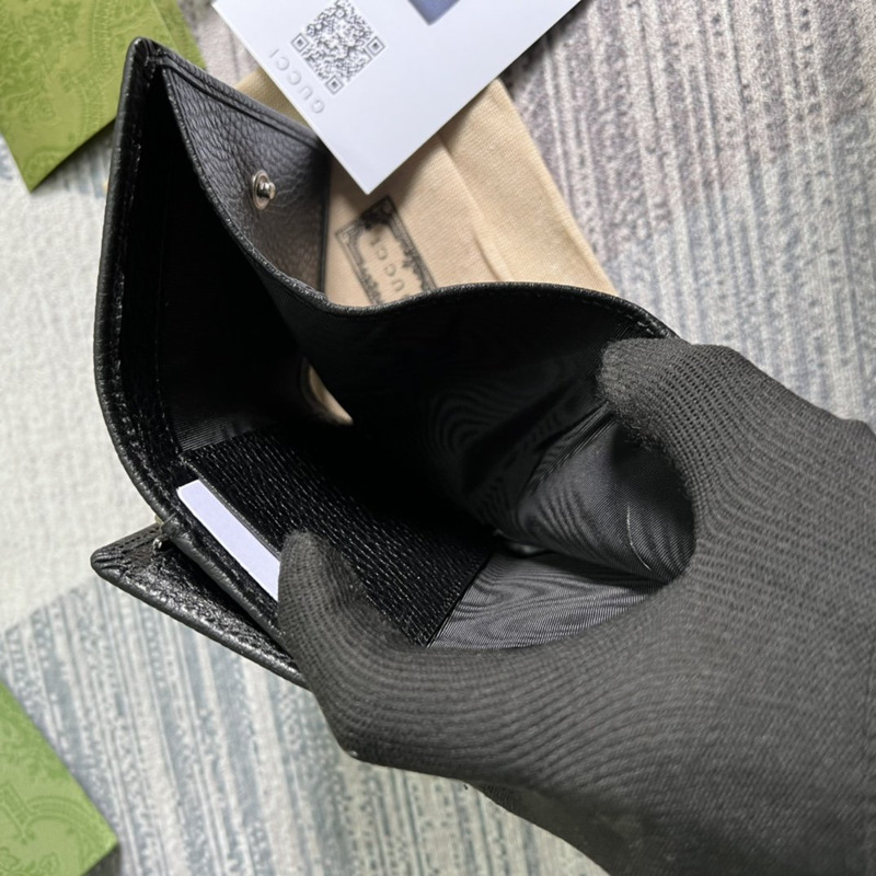 G*u*i gg marmont card case wallet black leather