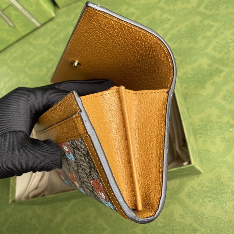 G*u*i x kai gg continental wallet camel/ebony