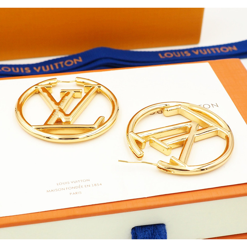 l**is V*t*n l**ise hoop earrings gold-colour