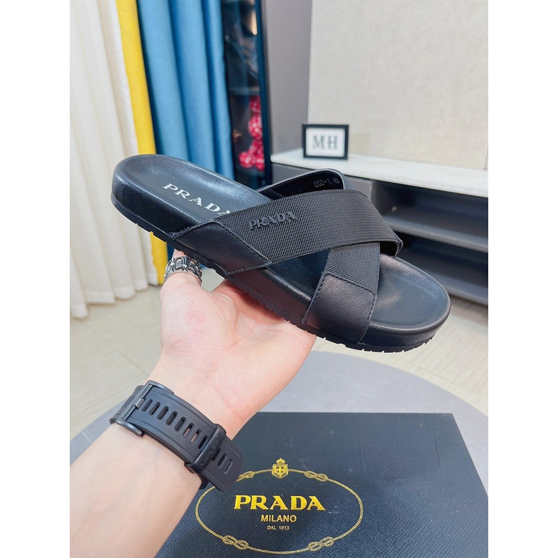 Pra*a crossover sandals in black