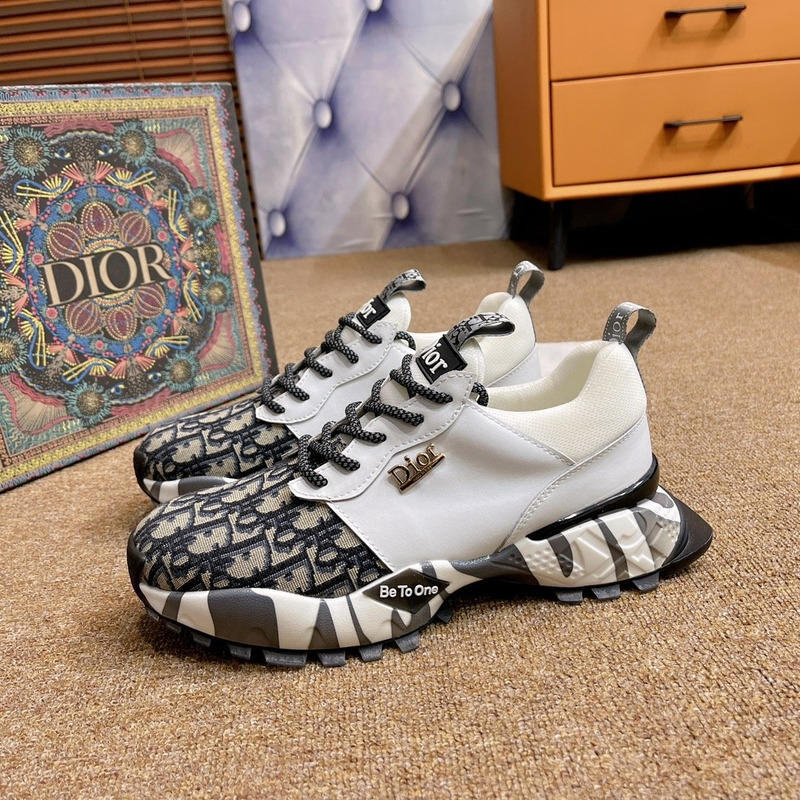 D*or daddy shoes leather printing white and oblique