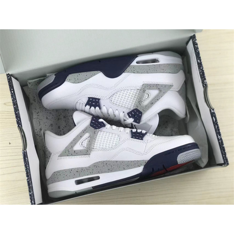 Jordan 4 Retro White Midnight Navy
