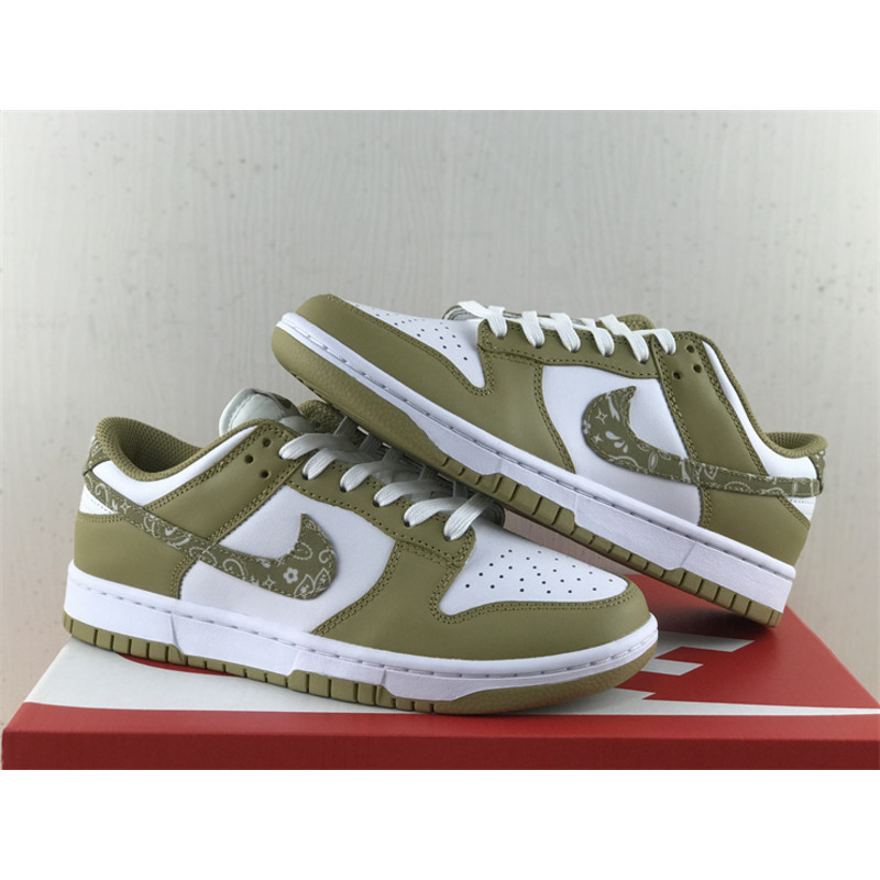 Nike Dunk Low Essential "Paisley" sneakers in White and Barley