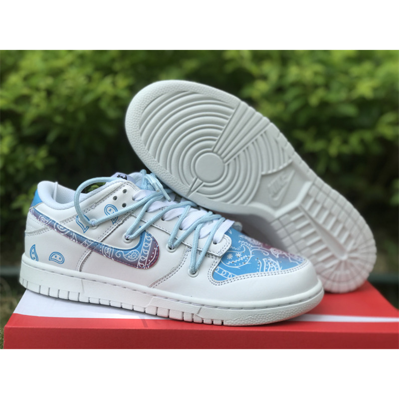 Nike Dunk Low Retro Cashew Flower in white& Blue