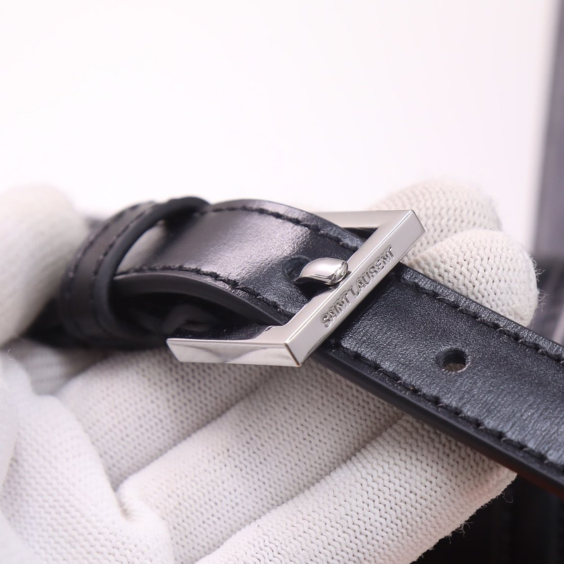 Saint Laurent Solferino Medium Leather Crossbody Bag Black