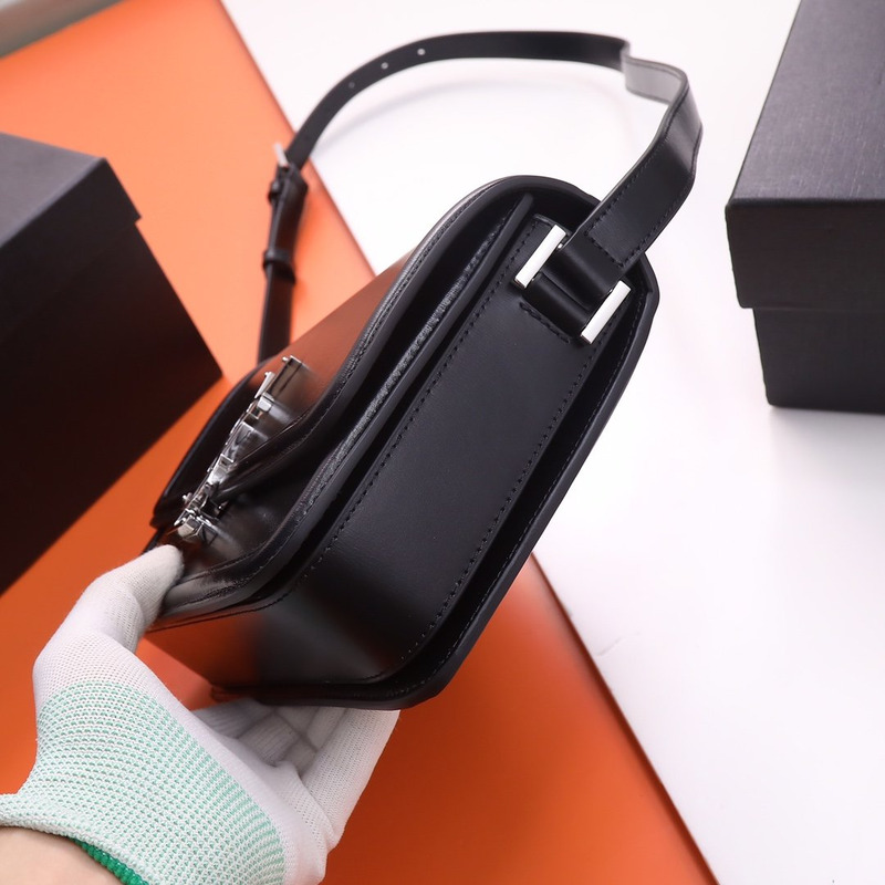 Saint Laurent Solferino Medium Leather Crossbody Bag Black