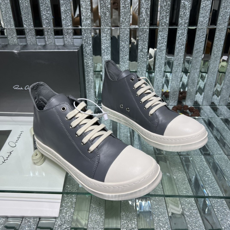 Rick Owens Classic Low Sneakers Grey-blue
