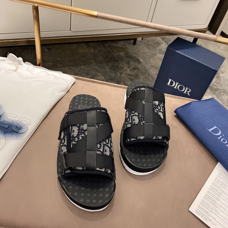 D*or alpha sandal beige and black D*or oblique jacquard