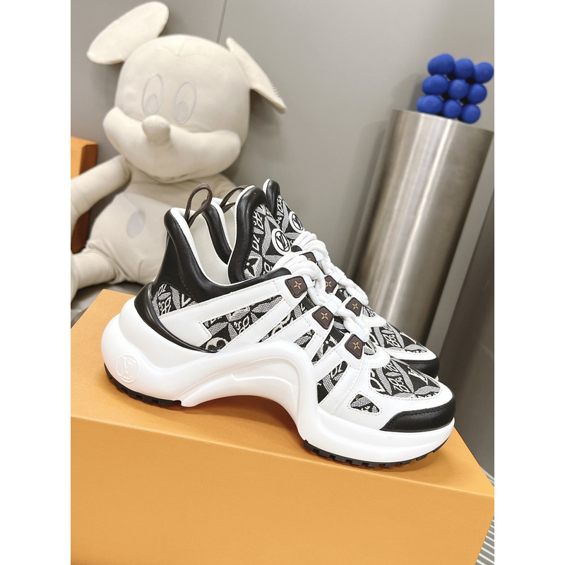 l**is V*t*n lv archlight trainers black white monogram