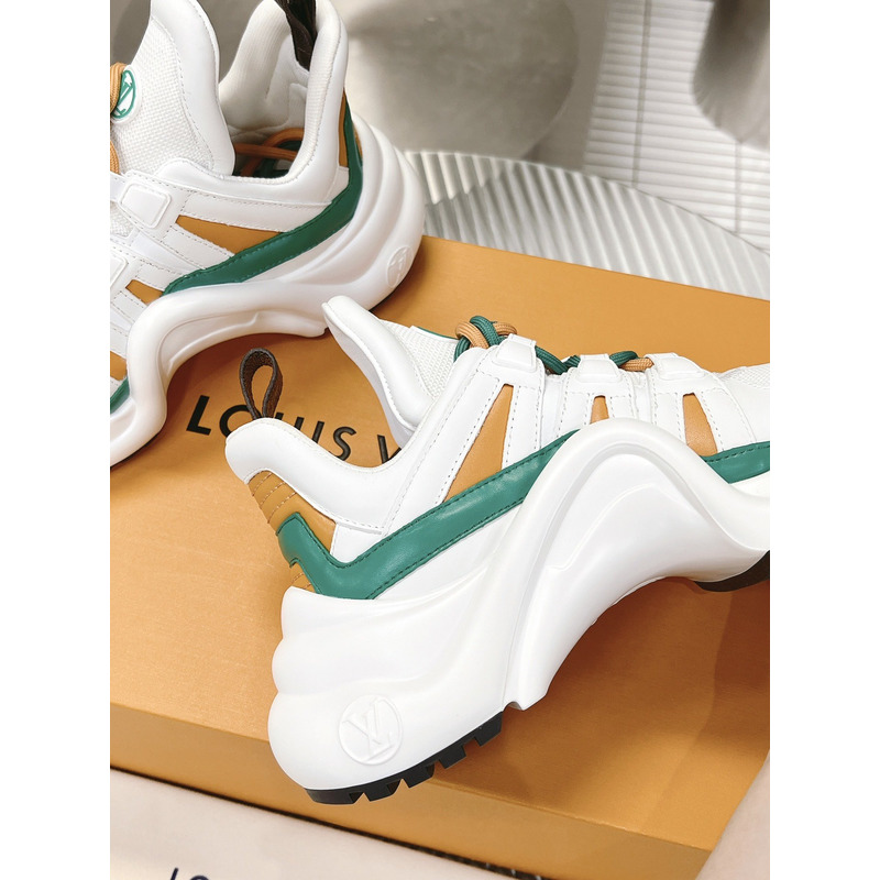 l**is V*t*n lv archlight trainers white/green/black