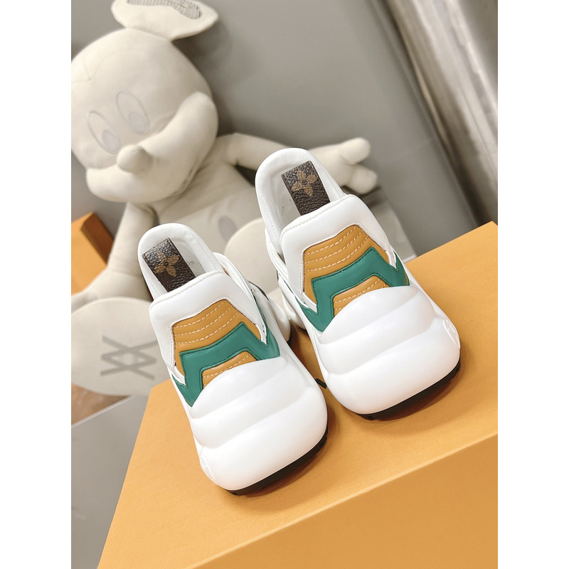 l**is V*t*n lv archlight trainers white/green/black