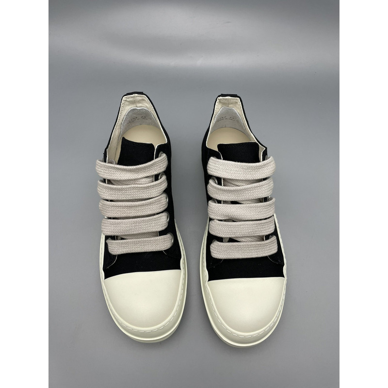 Rick Owens Ro Drkshdw Jumbo Laces Ramones Low Sneakers Black