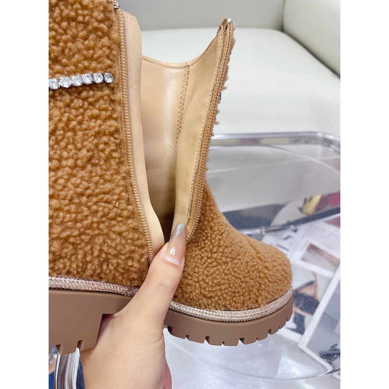 Rene Caovilla Shearing Boots Brown