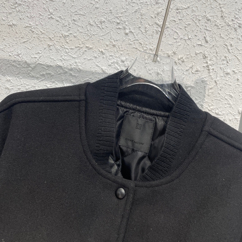 Givenchy Cropped Bomber Jacket Black