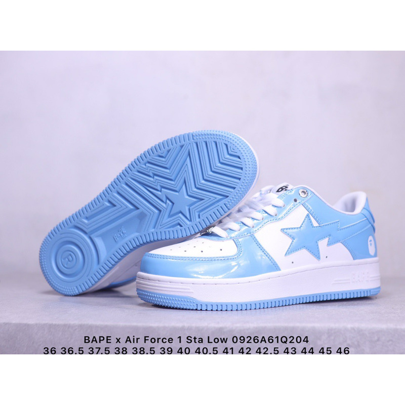 Bape Sta Patent Leather Blue White