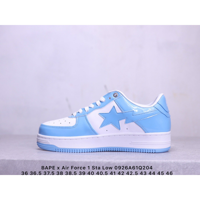 Bape Sta Patent Leather Blue White