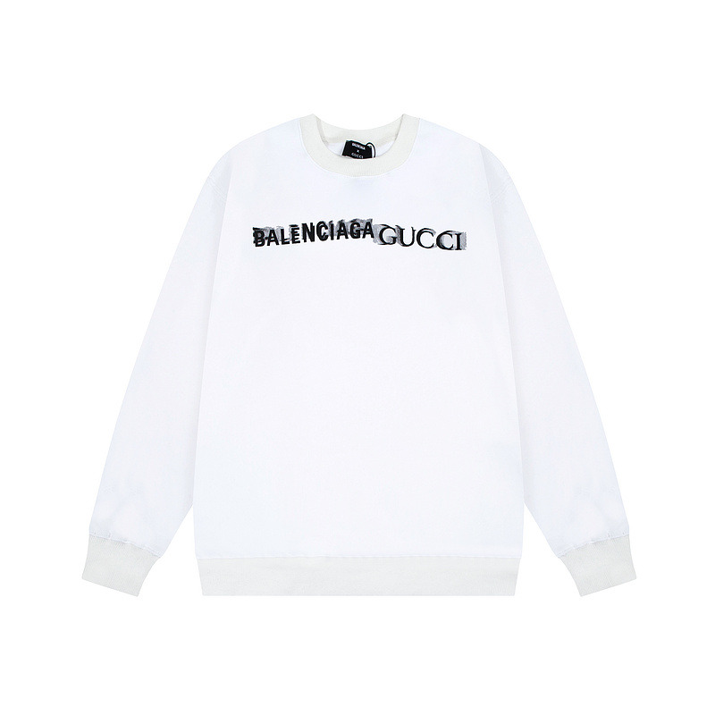 Ba*len*cia*ga x g*u*i sweatshirt white and black