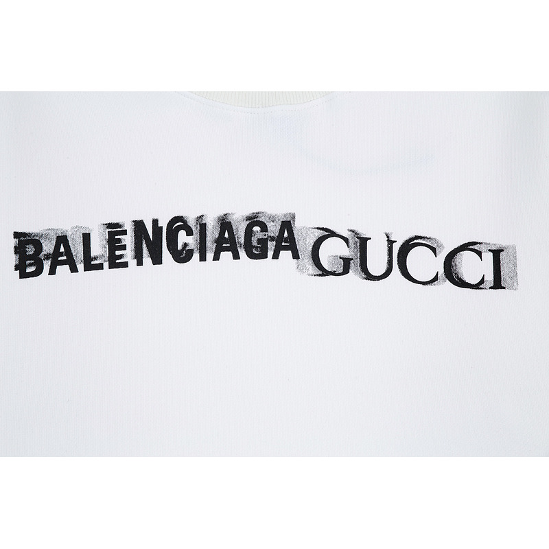 Ba*len*cia*ga x g*u*i sweatshirt white and black