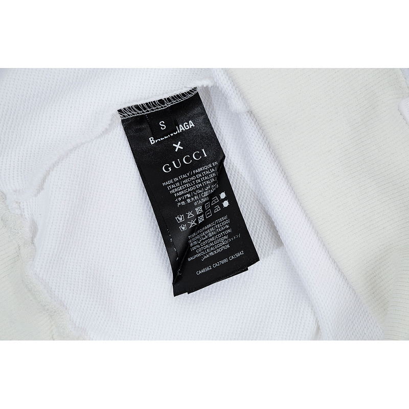 Ba*len*cia*ga x g*u*i sweatshirt white and black