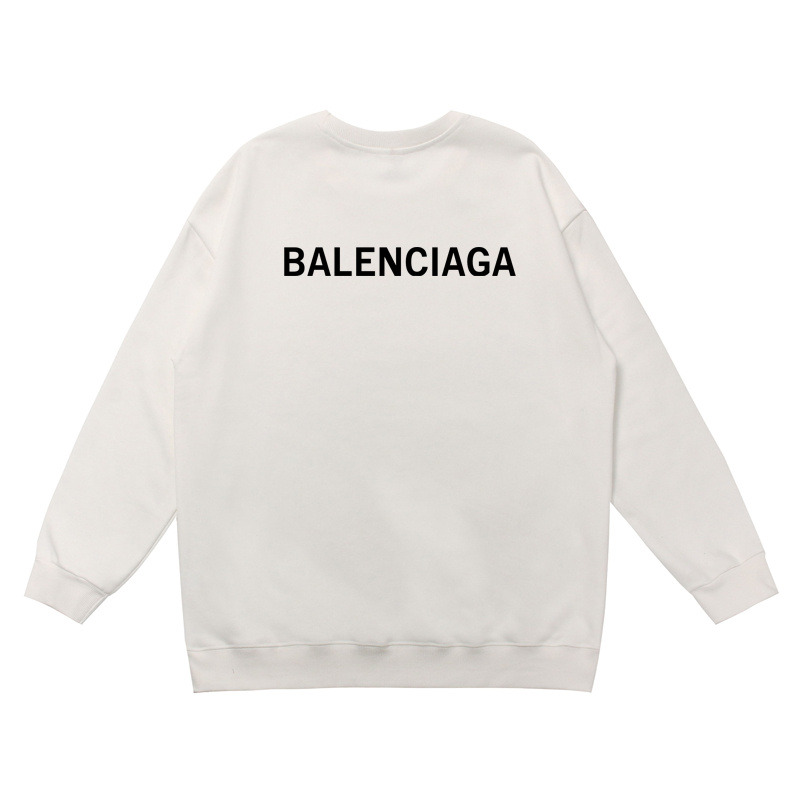Ba*len*cia*ga logo sweartshirt white