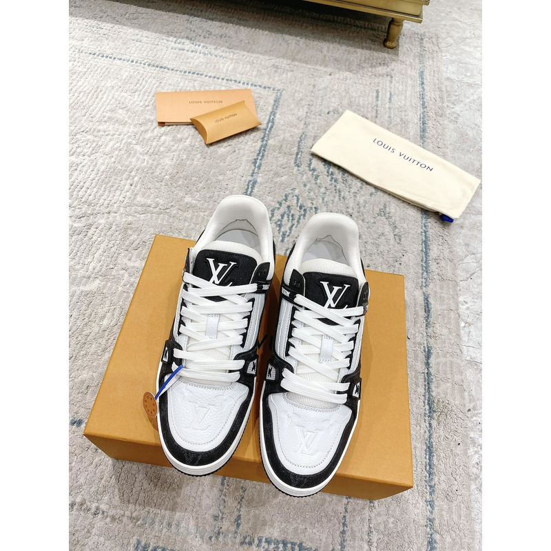 l**is V*t*n monogram lv trainer sneaker black