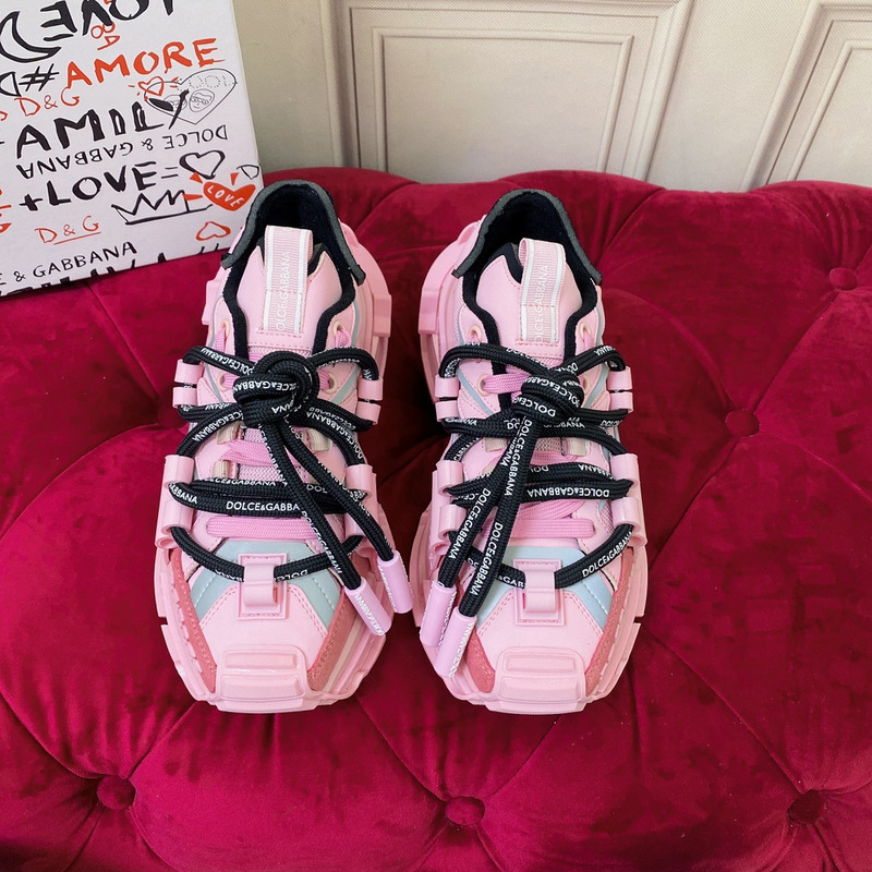 Dolce & Gabbana Chunky Sole Low-top Pink Sneakers