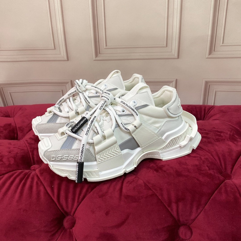 Dolce & Gabbana Panelled Space Multimaterial Sneakers Beige