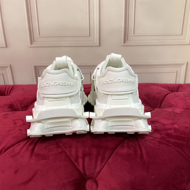 Dolce & Gabbana Panelled Space Multimaterial Sneakers Beige