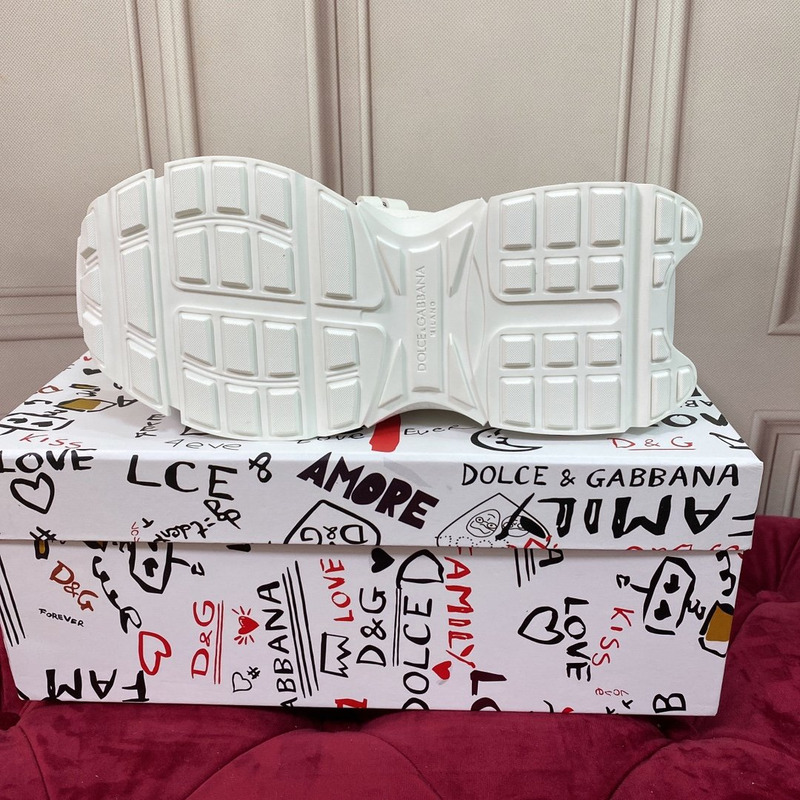 Dolce & Gabbana Panelled Space Multimaterial Sneakers Beige