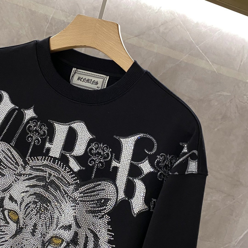 Edition Tiger Hotfix Rhinestone Sweatshirt Black