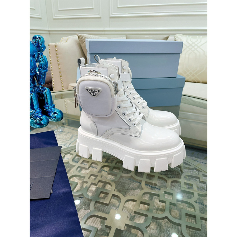 Pra*a monolith combat boots white