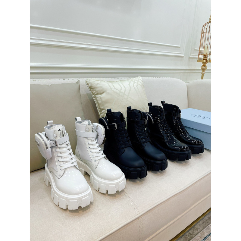 Pra*a monolith combat boots white