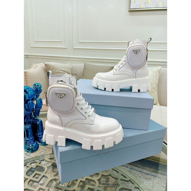 Pra*a monolith combat boots white
