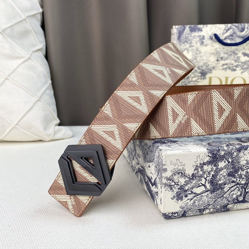 d*or brown cd Di*m*nd canvas and smooth calfskin black