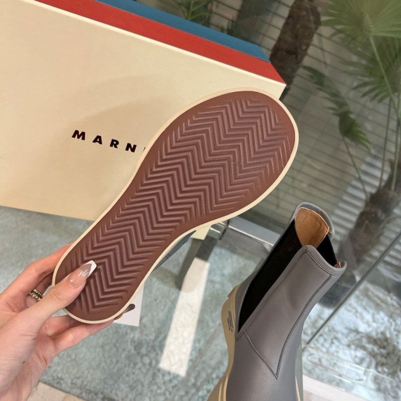 Marni Pablo Chelsea Boots Grey