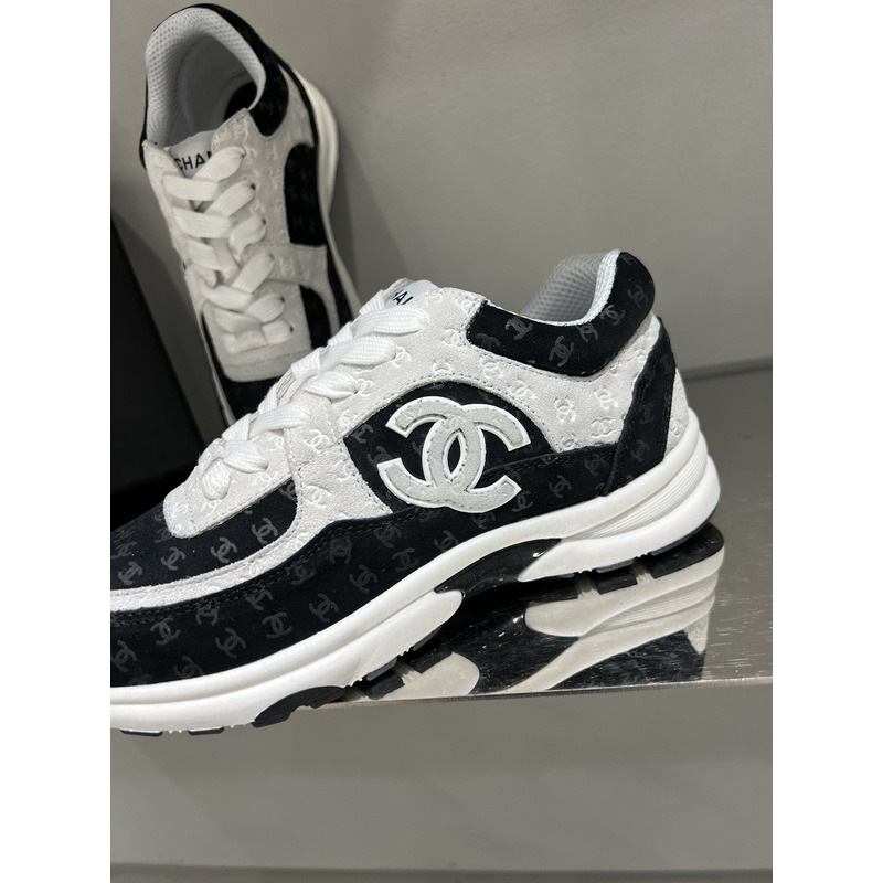 Ch*el casual style unisex street style logo low-top sneakers