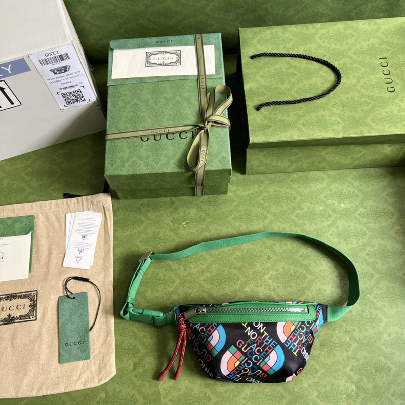 g*u*i x the n0*h F**e re-nylon belt bag black